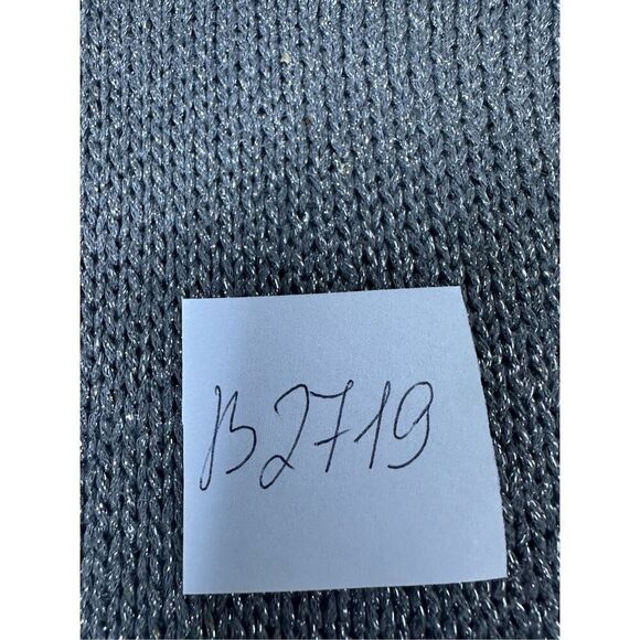 J.Crew Metallic Silver Knit Sweater Cardigan Shiny Glam Pockets V Neck Sz M - Picture 11 of 11